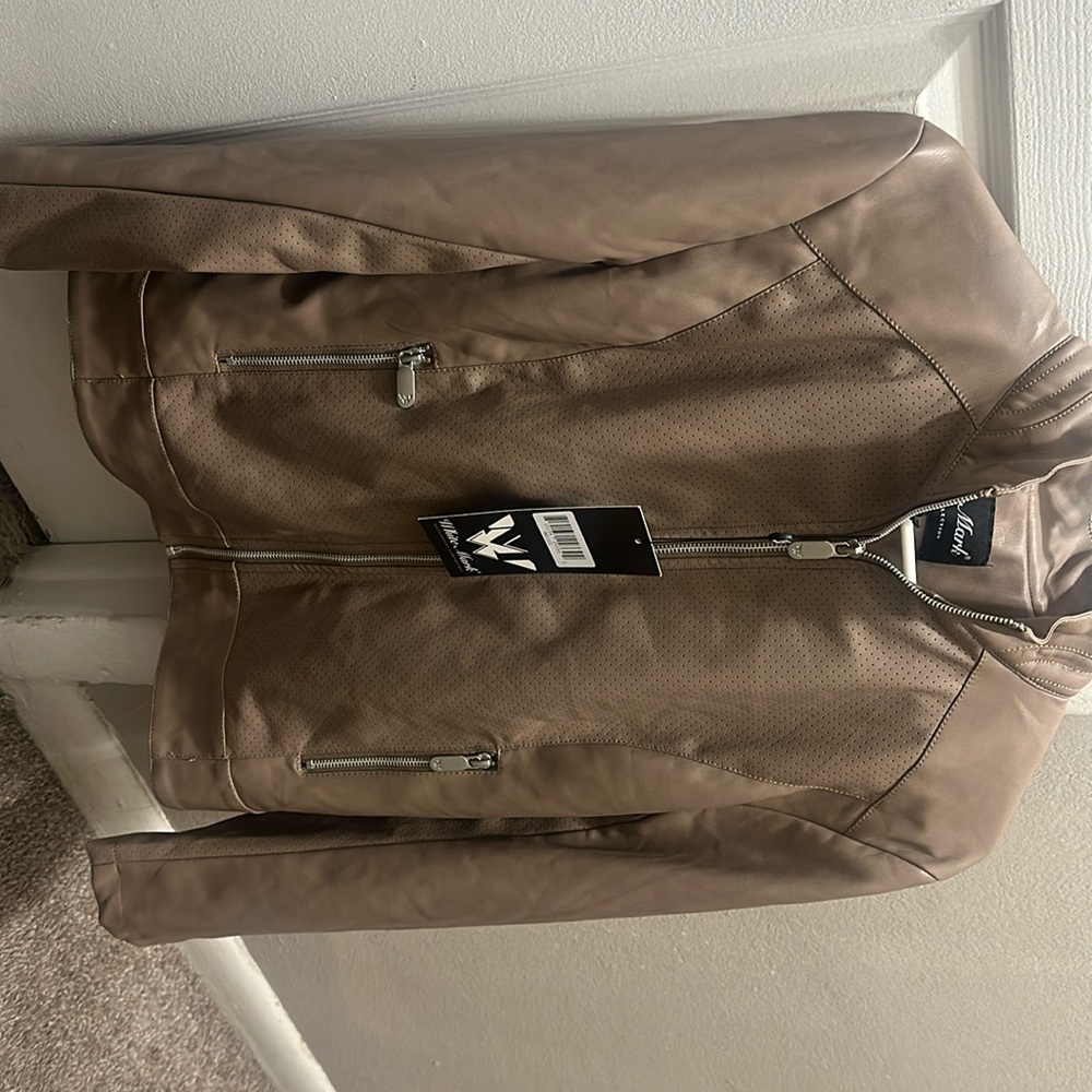 Women's Classic Biker Faux Leather Jacket